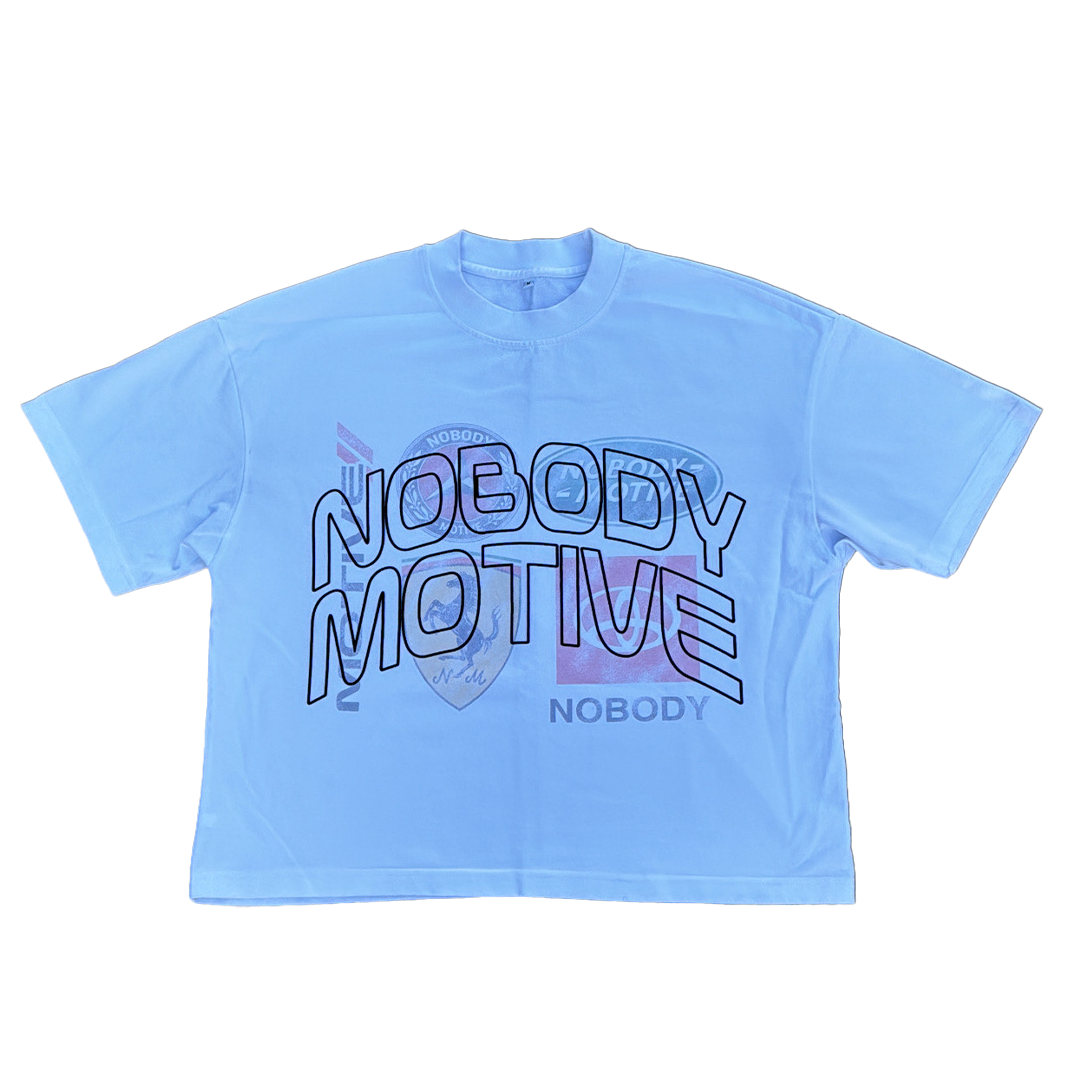NOBODY AUTOMOTIVE BOXY CROPPED TEE (White)